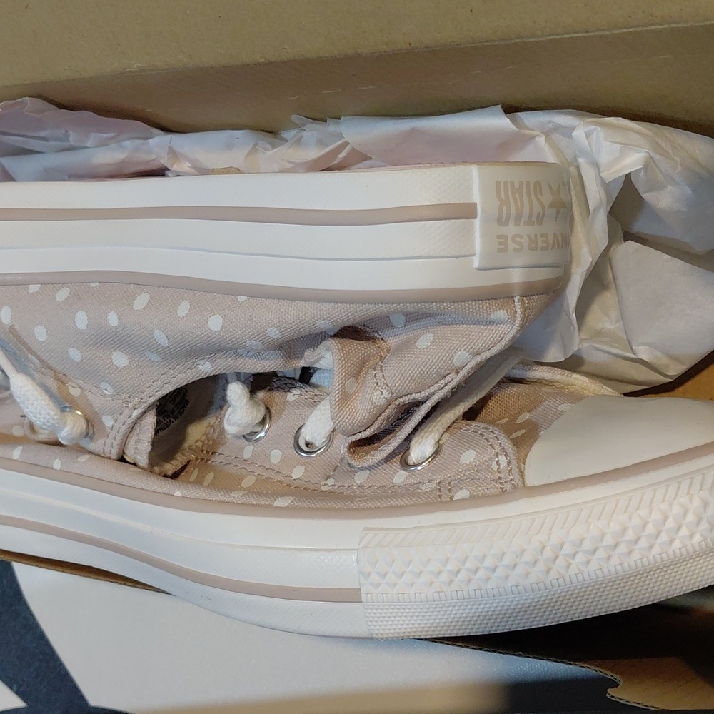 Converse Women's Polka Dot Sneakers - Pink - Picture 8 of 8